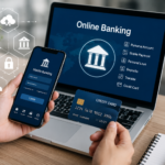 Modern banking technology with AI-powered financial services.